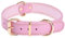 Extra Thick Premium Genuine Leather Dog Collar, Adjustble Heavy Duty Dog Collars for Small Medium & Large Breed Dogs(Pink) (L)