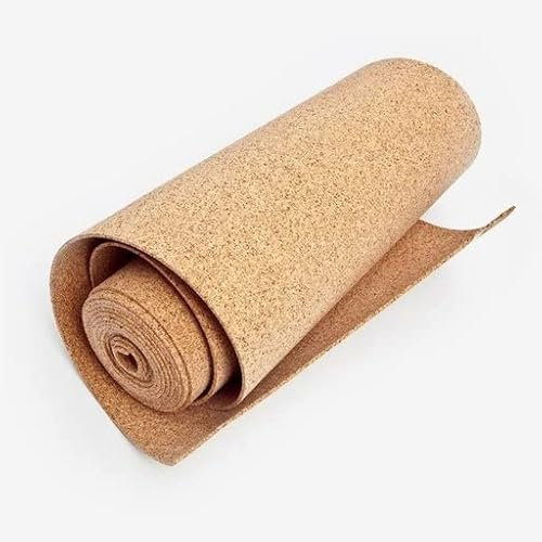 Kurk24 - Rollenkork - Trittschalldämmung - Korkrolle, Isoliertapete, Dämmtapete, Korkmatten, Korkwand, Korkboden - Stärke: 6 mm - Breite: 0,5 m - Länge: 10 m