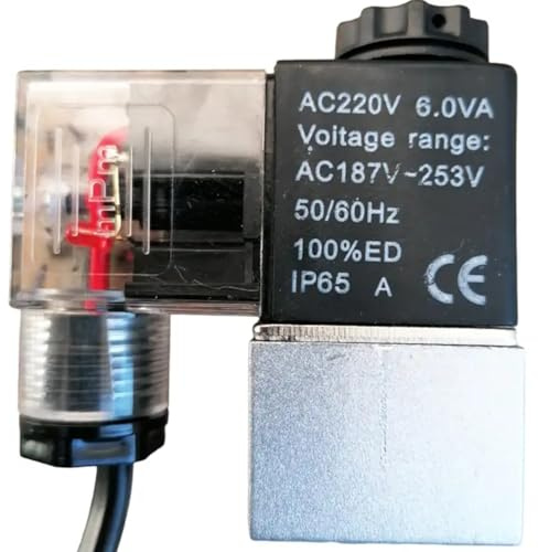 Electroválvula para Compresor de Aire 220V – Válvula Solenoide Aire Comprimido Automática – Control Presión Compresor – Accesorio Neumático para Calderín y Sistemas de Aire