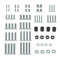 PUTORSEN Kit de Matériel de Montage Universel pour Téléviseurs jusqu'à 90 Pouces, Vis pour Montege TV de Type M4, M5, M6 et M8, Rondelles et Entretoises, Vesa Vis Compatible avec Tous Support TV