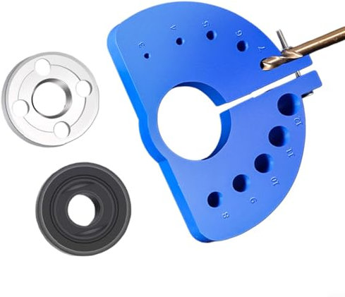 Bohrerschärfer Multifunktional für Winkelschleifer, Tragbares Bohrerschleifgerät mit Druckplatte, Vielseitig für Verschiedene Bohrerspitzen, Rot/Blau/Schwarz(blue)