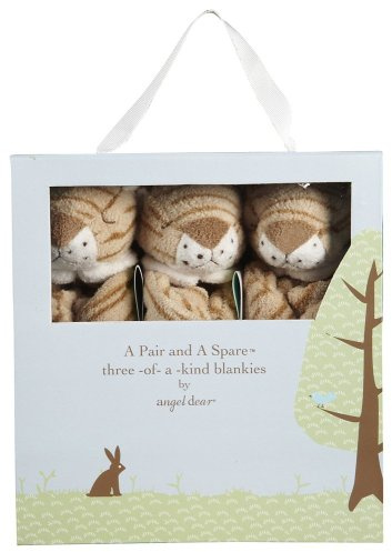 Angel Dear - Tiger, Pair And A Spare Blankie Set