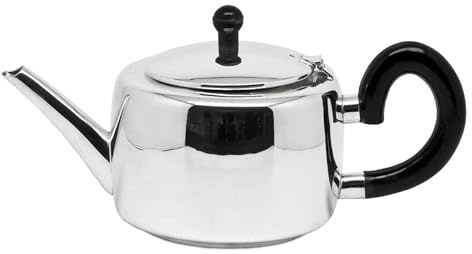 EDZARD Teekanne Sheffield (Volumen 1,2 Liter, geeignet für 1 Liter Tee) schwerversilbert, hochwertiger Bakelit-Griff, Länge 27 cm, Breite 14 cm, Höhe 13 cm