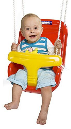 Hörby Bruk 4016 Babyschaukel (Babysitz, extra hohe Lehne, geeignet für Jede Schaukel 45 x 36 x 38 cm, rot)
