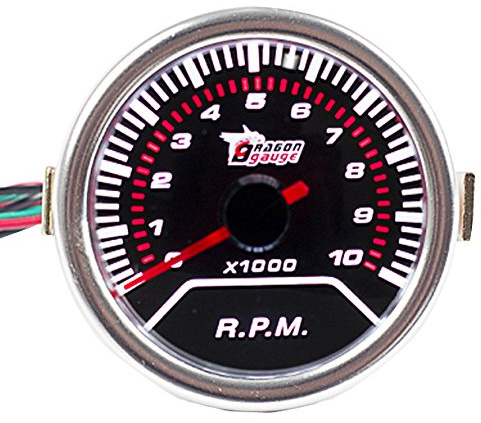 E Support 2 52mm Jauge de Tachymètre Universelle pour Voiture Fumé Teinte Len Tachymètre RPM Gauge LED Lumière Indicateur Instrument