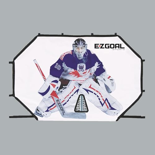 EZGoal Pro New Shooter Tutor for All Standard 4x6 Hockey Goals w/Center Target net