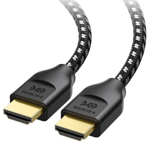 Cable Matters [Ultra High Speed HDMI Certified] Braided 48Gbps 8K HDMI Cable 6.6 ft / 2m with 8K@60Hz, 4K@240Hz and HDR Support for PS5, Xbox Series X/S, RTX3080 / 3090, Apple TV and More in Black
