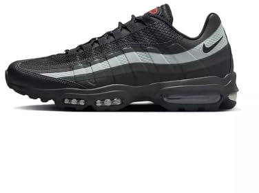 Nike Air Max 95 Ultra, Scarpe da Ginnastica Uomo, Black/Black-Wolf Grey-University Red, 42.5 EU