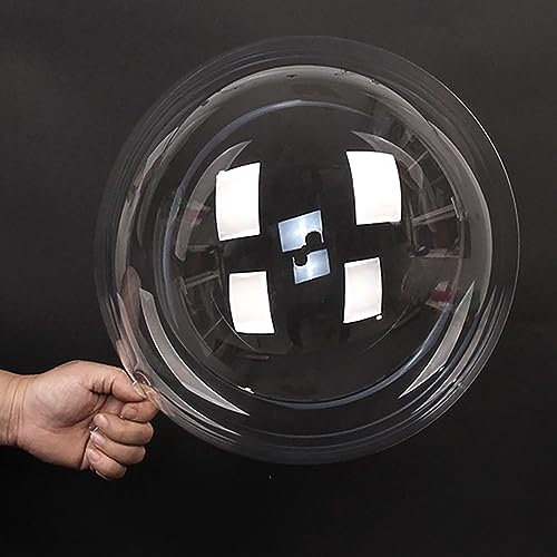 10 Stück Bobo Klar Ballons 24inch, Transparent Luftballons, Kristall Blase Klar Ballons, Durchsichtige Ballons für Geburtstag Party Haus Weihnachten Hochzeit Jahrestag Geburtstag Party Dekoration