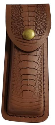 TSBB Fodero in Pelle,Buste per coltelli in Pelle Fondine per coltelli Fatti a Mano Borsa Porta custodie con Passante per Cintura Fodero per Coltello Pieghevole per portautensili da Taglio