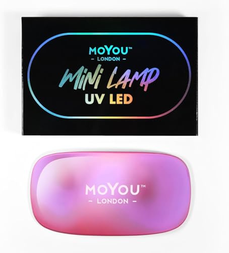 MOYOU LONDON LED & UV Light for Gel Nails – Lightweight & Compact 6W Curing Lamp with 5V/1A USB Power Cable – Gel Nail Polish Lamp & Other Nail Supplies - Pink