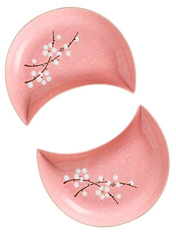 Cabilock 2pezzi Piatto Da Portata Per Sushi in Ceramica Di Vassoi Creativi Per Snack Vassoi Da Cucina Per Cibo Basso Assorbimento d Acqua