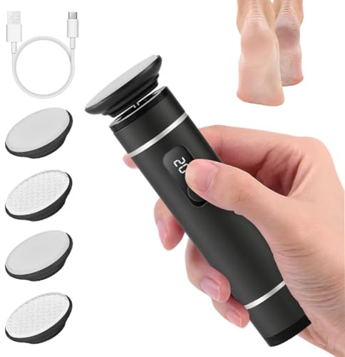 Hornhautentferner Elektrisch, Wiederaufladbarer Hornhaut Entfernen Fuß, Fußpflegegerät Pediküre set Fußpflege Elektrisch, stufenlose Drehzahlregelung, für Harte, Abgestorbene, entfernt trockene Haut