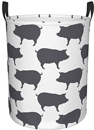 Cesto Para La Colada Silueta De Cerdo Portátil Lavandería Cestas Plegable Ropa Sucia Cestas Para Juguetes Hotel Lavadero 40X50Cm