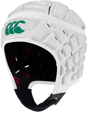 Canterbury Casque Unisexe Kid Raze, Blanc/Vert, Taille XS