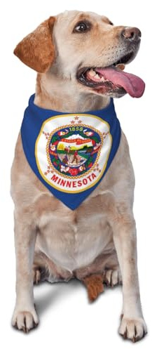 Minnesota-flagga trekantig halsduk justerbar hundhalsduk snygg hundhalsduk för katter valpar hundkläder & tillbehör