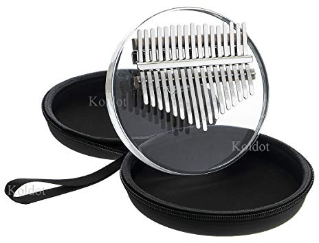 Koldot Kalimba Thumb Piano 17 Key Solid Finger Piano Clear Body Cute Crystal Acrylic Kalimba With Hard Case Gifts with Tuning Hammer