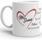 Kalféa Mug Amour ma soeur je t'aime avec compliments et coeur Tasse Haute Qualité Idée Cadeau Originale Noël Saint-Valentin Anniversaire Fête famille frangine soeurette