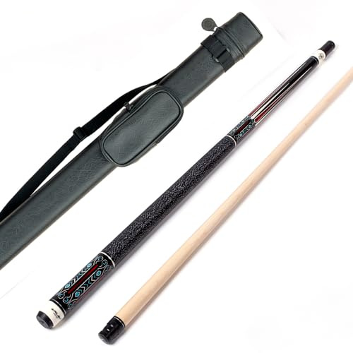 Riley Centurion Queue de Billard Américain - Longueur 58 / 147 cm, Pointe 13 mm avec étui ((Queue et étui – Rouge/Blanc/Bleu)