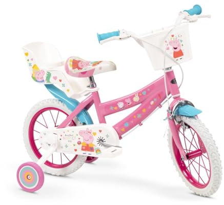 TOIMSA 85-1495_3427084014957 Vélo Peppa Pig Rose 14 (4/6 Ans) Unisexe