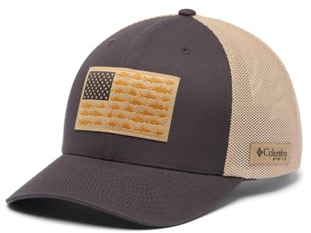 Columbia Unisex-Baseballkappe mit PFG-Fischflagge, Mesh, Hai, Größe XXL