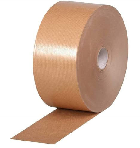 Clairefontaine 396802C Rouleau Kraft Gommé - Ruban Papier Kraft Brun Adhésif - 7 cm x 200 m - Ø 30 mm - Utile pour l'Encadrement en Aquarelle ou en Cartonnage