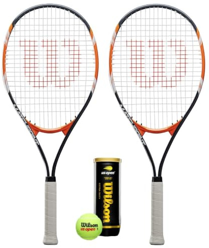 2 x Wilson Matchpoint XL Tennis Rackets + 3 Tennis Balls