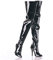Higher Heels PleaserUSA Overknee-Stiefel Seduce-4010 extralang Lack schw. 40