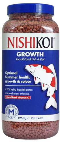 Nishikoi Growth Complete Food for Koi and Pond Fish - Medium Pellets - 1250g