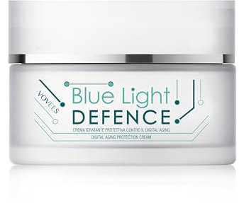 VOVEES - Anti Falten Creme Blaulicht-Filter (50 ml) | Mit Hyaluronsäure für Tag und Nacht | Anti-Aging Creme Frauen & Männer | Blue Light Defense, Verre