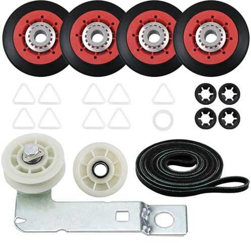 4392067 Dryer Repair Kit and W10837240 Dryer Idler Pulley Fit for Whirlpool Maytag Admiral Kenmore Dryer - Bravos Dryer parts and Duet Dryer Parts Compared to # 4392067VP 80047 587637 by Funmit