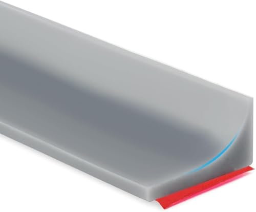 Wasserdichte Silikonstreifen für Bäder und Küchen, Dämme, selbstklebende Wassersperren, für Badumrandungen, Küchenspülen,Verhindert das Überlaufen von Wasser (105cm/41.3Zoll,Grau)