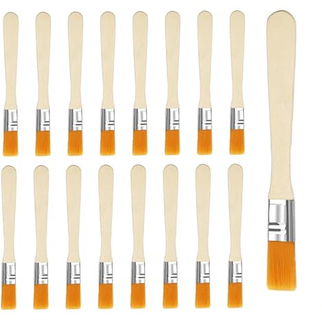 Breit Flachpinsel Set, 40 Malerpinsel Set, 13cm Lang Lackpinsel Flachpinsel für Kunst Malerbedarf Malerei DIY