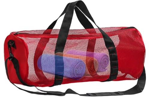 Mesh-Tauchtasche, Tauchausrüstungstasche | Taschen für Tauch- und Schnorchelausrüstung | Extra große Zylinder-Mesh-Mehrzwecktasche mit Reißverschluss, faltbare tragbare wasserdichte Tasche zum Schnorc