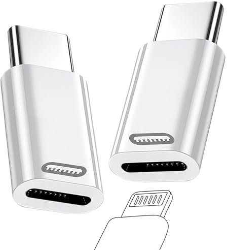 YHQZ 2 Pcs Lightning Female to USB C Male Adapter,Lightning to USB C Adapter Converte,with 35W Fast PD Charger & Data Transfe for the iPhone 16 series,iPhone 15/15 Pro/15 Pro Max/15 Plus,iPad Pro/Air