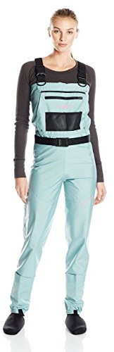 Caddis Women's Attractive Teal Deluxe Breathable Stocking Foot Chest Wader, Medium