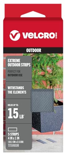 Velcro(r Brand Fasteners (R) Brand Industrial Strength Extreme Fasteners 4 x 1-inch-Titanium, Other, Multicoloured, 4.28 x 10.12 x 20.66 cm