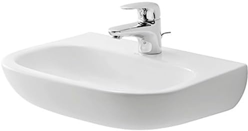Duravit Handwaschbecken D-Code Med 45x34cm, m HL, o. ÜL, we., o. Hahnl.