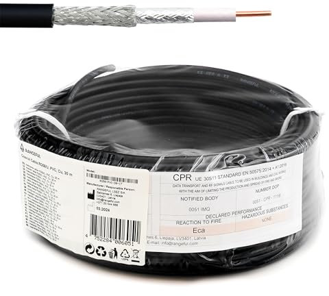 RG58 30m Koaxialkabel — 50 Ohm antennenkabel für SMA BNC TNC PL259 UHF FME N Stecker — 5mm coax kabel verlängerung — CB funk HAM radio WLAN Internet Router 4G 5G 6G GSM — Hergestellt in Italien