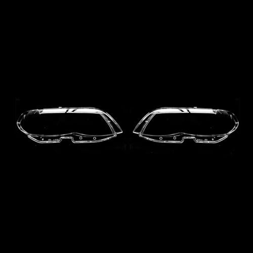 CQFCY Auto Frontscheinwerfer Linsenabdeckung für BMW X5 2004 2005 2006 2007, Transparente Headlight Glas Lampenabdeckung Shell Ersatz Abdeckungen,C-Left+right
