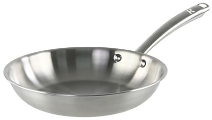 KAMBERG - Padella Ø20 cm in acciaio inossidabile 18/10 Triply - Senza PFAS - Tutti i fornelli inclusi induzione e forno - 0008270, grigio