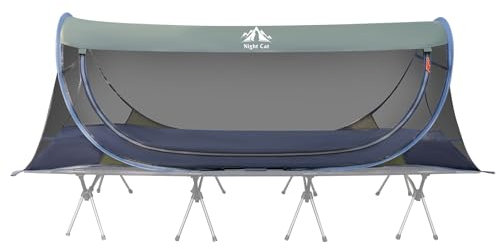 Night Cat Moskitonetz Zelt 1 Person: Pop Up Camping Moskitonetz Zelt für Faltbares Bett in Park Wanderung Outdoor (Schwarz)