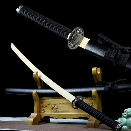 HJHUUA Katana de bambú Natural de 103 cm,Espada samurái Japonesa de Madera,Espada de Entrenamiento bokken Hecha a Mano para Regalo,exhibición,Cosplay,Entrenamiento de Kendo,Fiestas y Accesorios.