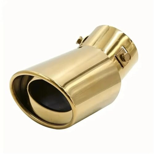 Bocca Terminale Tubo Terminale Universale Per Auto, Calibro 63Mm, In Acciaio Inossidabile, Con Tubo Di Scarico Dritto E Curvato, Silenziatore Finale Silenziatore