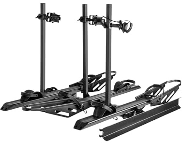 POLESTAR 250LBS. Capacity Foldable Aluminum 3-Ebike Rack with Ramp for Car SUV RV Truck Trailer and Van, Fits up to 5 Fat Tire Width and 50 Wheelbase, Ebike Carrier Rack for 2 Receiver