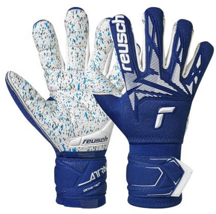 Reusch Gants de Gardien de But Professionnels pour Hommes Adultes | Forte adhérence | Mousse adhésive Professionnelle de 4 mm | Attrakt Freegel Fusion Goaliator