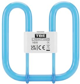 TBE LIGHTING Bombilla UV antidrogas 2D de 16 W, GR10q 4 pines, lámpara fluorescente compacta DD, iluminación de seguridad antidrogas azul para luces de mamparo en baños públicos, escaleras y edificios