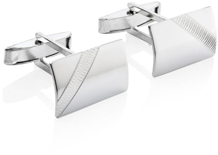 Herren Manschettenknöpfe Aus 925 Sterling Silber Mit Modernem Gezacktem Design