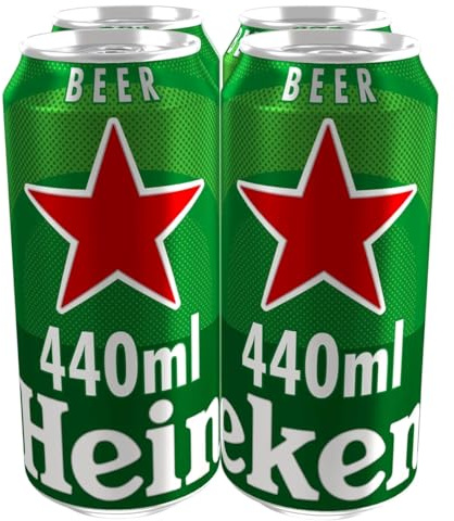 Heineken Premium Lager Can, 4 x 440 ml