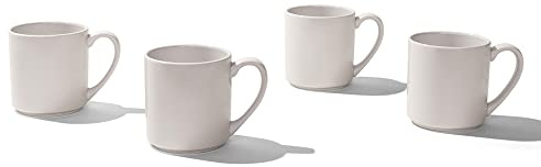 Made In Cookware - Set of 4 - Coffee Mug Set - 12 oz - White - Porcelain England - Dishwasher and Microwave Safe